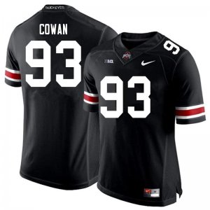 Men's Ohio State Buckeyes #93 Jacolbe Cowan Black Nike NCAA College Football Jersey Stability RXI7544QG